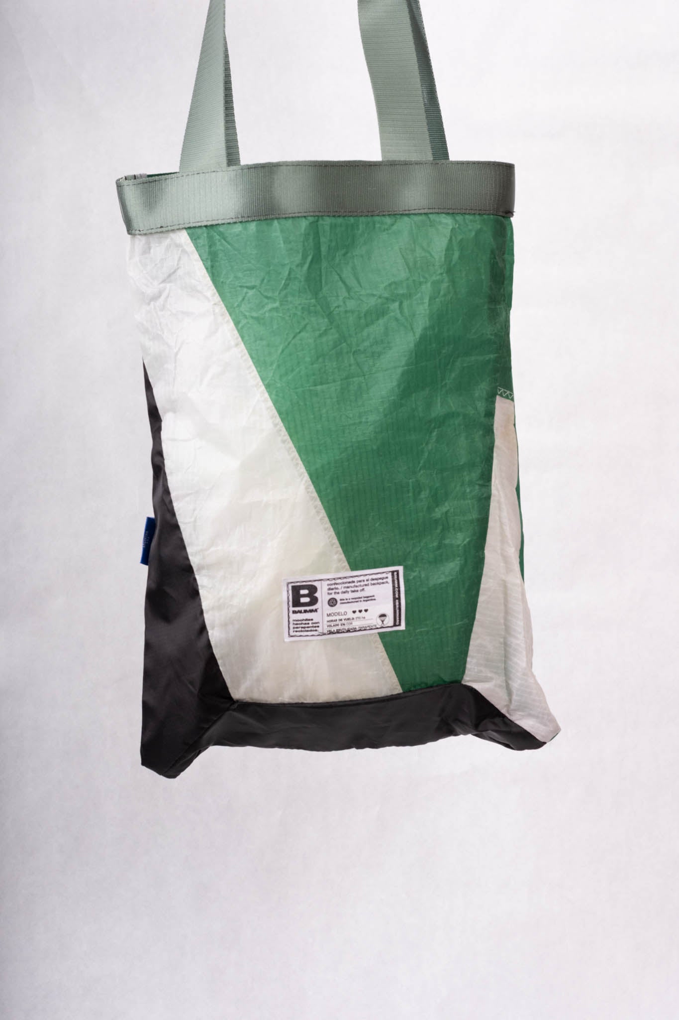 tote bag green white black BAUMM