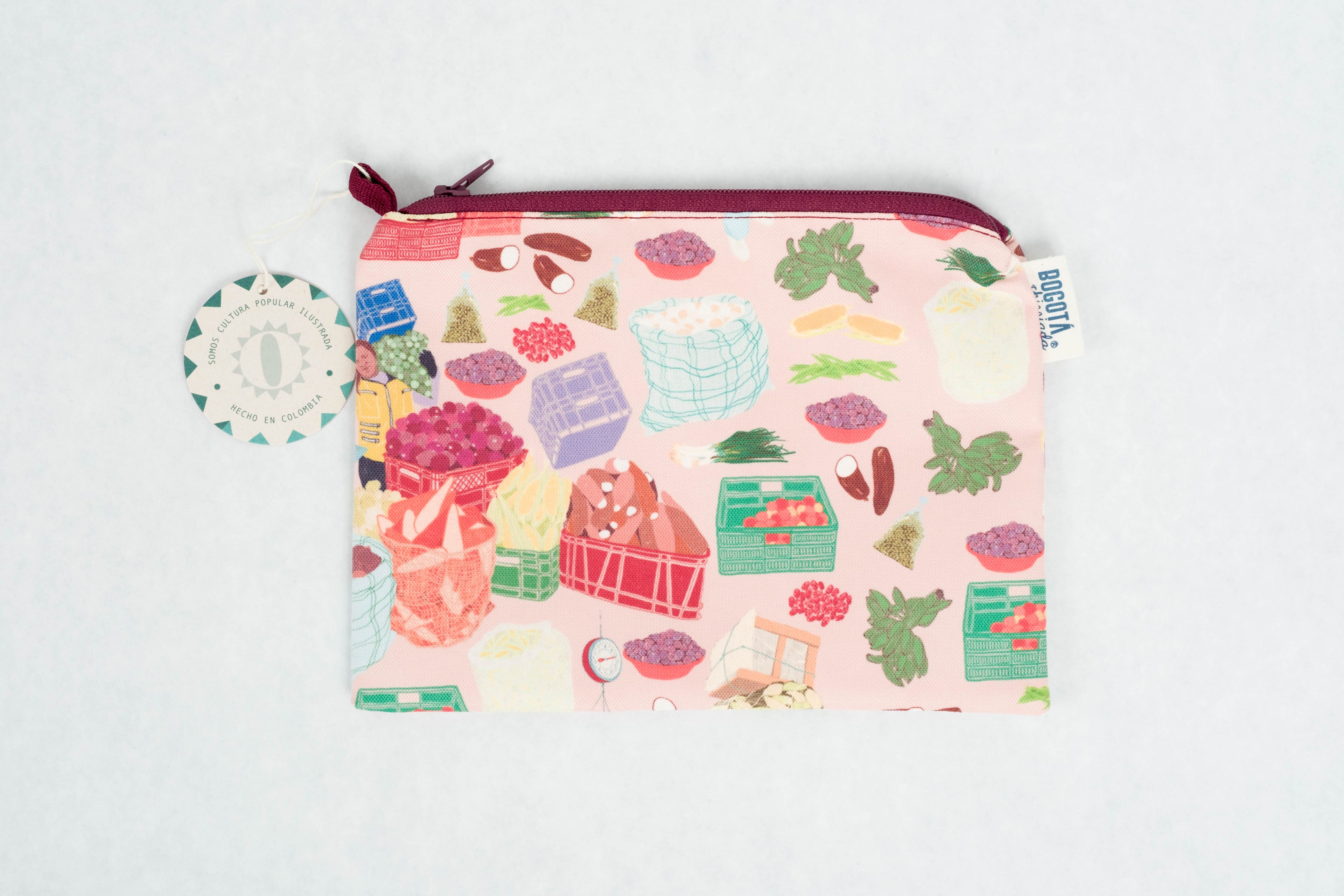 flat zipper pouch Colombian market square BOGOTÁ CHIRRIADAS