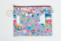 large flat zipper pouch Colombian flower market BOGOTÁ CHIRRIADAS