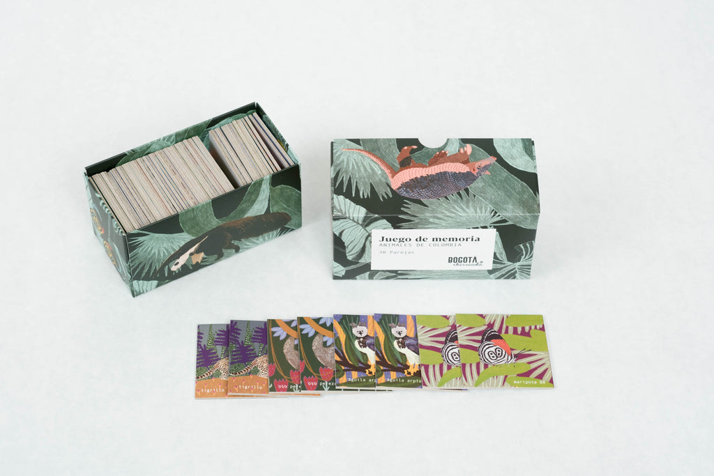 memory matching game Colombian animals BOGOTÁ CHIRRIADAS