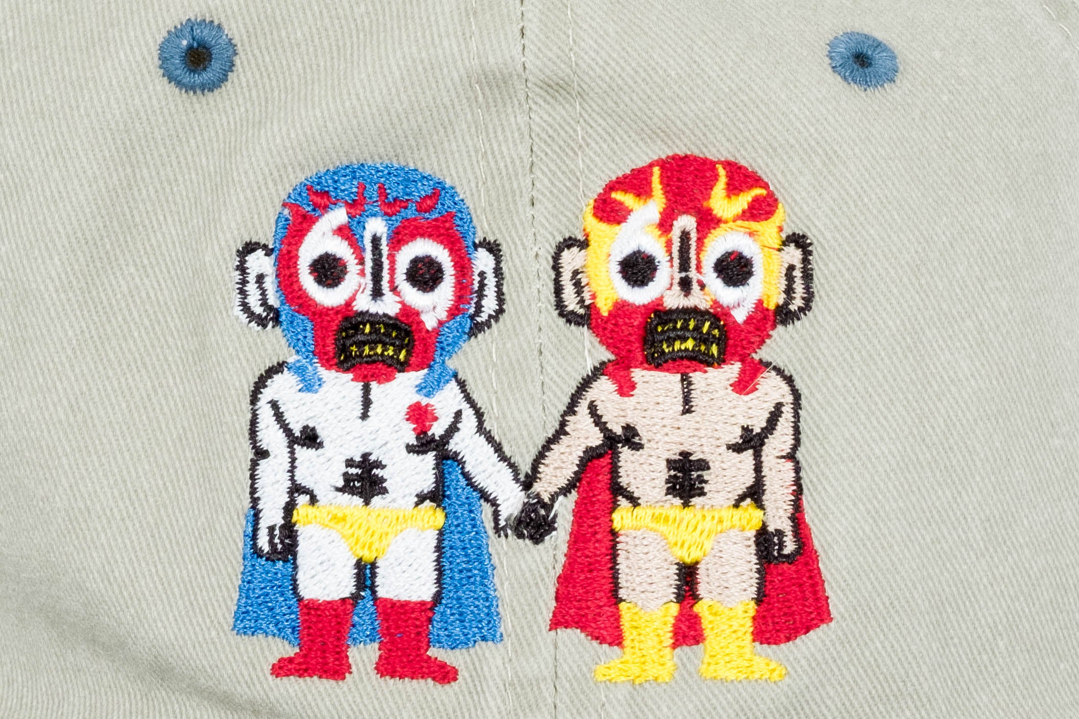 gray beige dad hat luchadores couple BORN IN 69