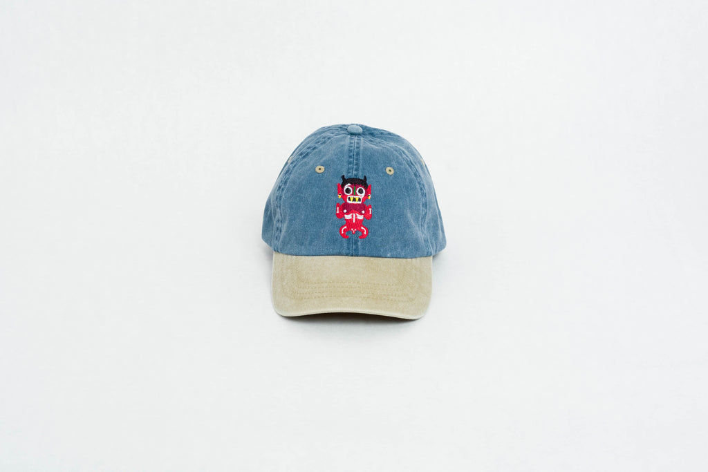 navy blue dad hat xochipilli BORN IN 69