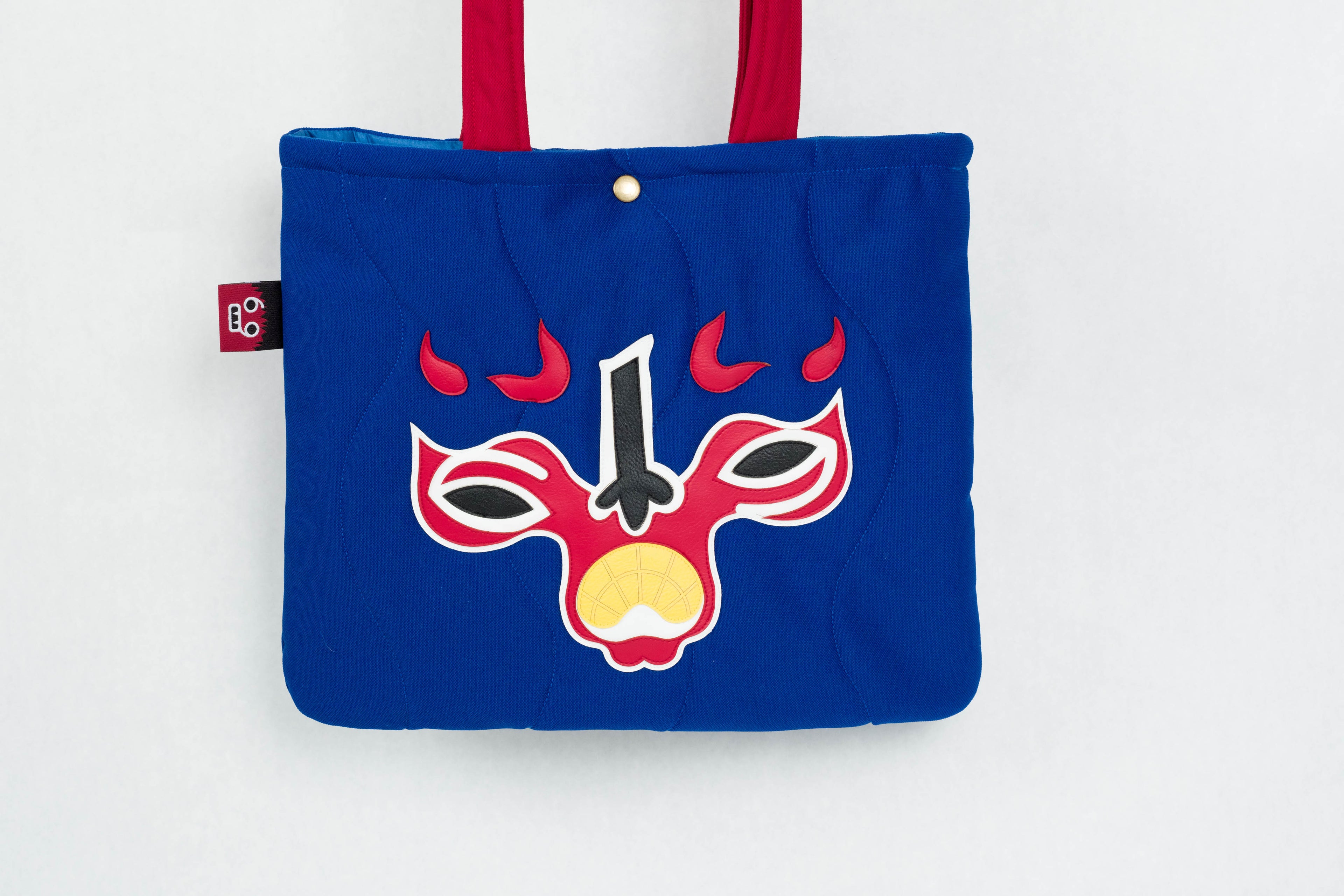quilted blue tote bag luchador BORN IN 69
