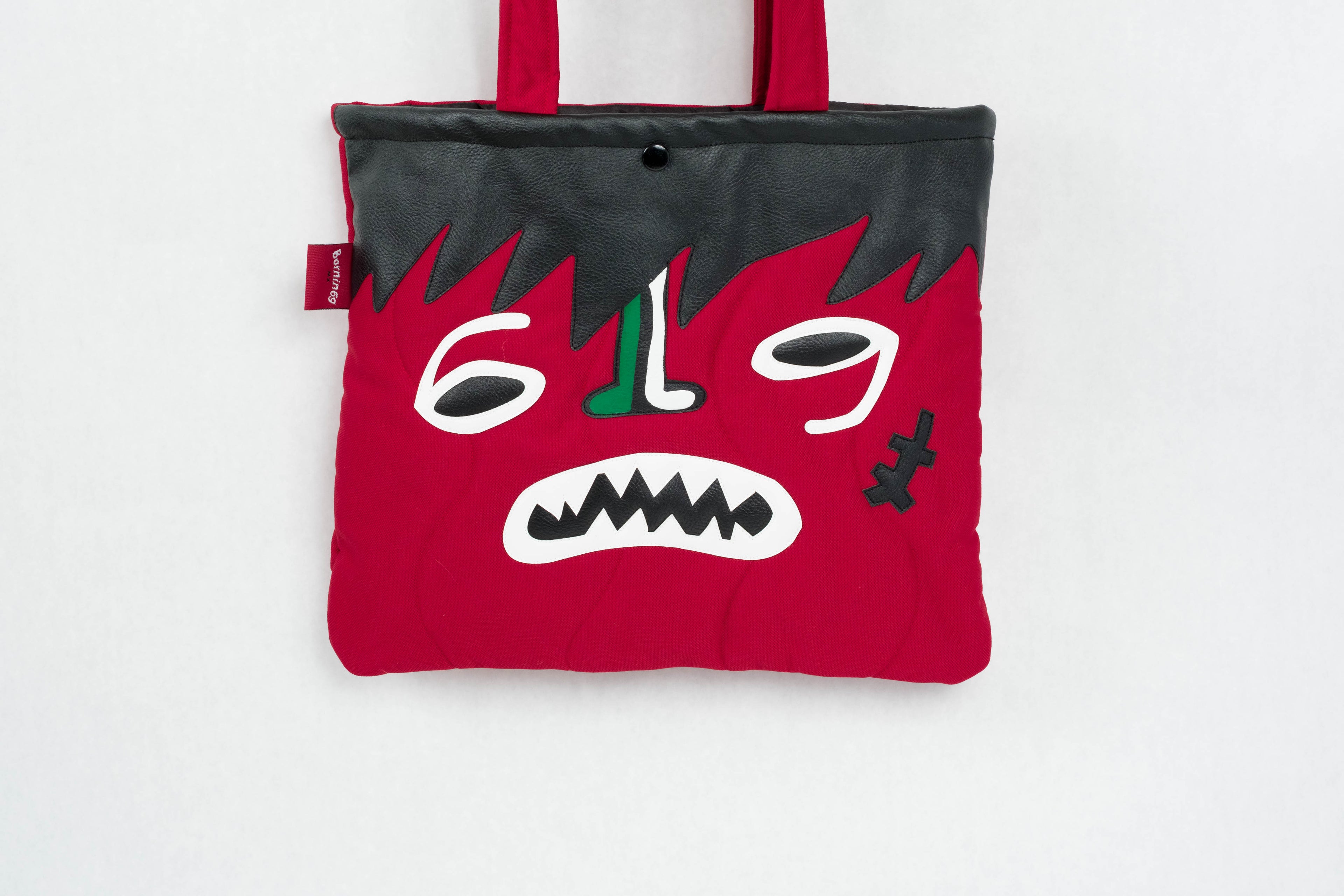 quilted red tote bag diablo BORN IN 69