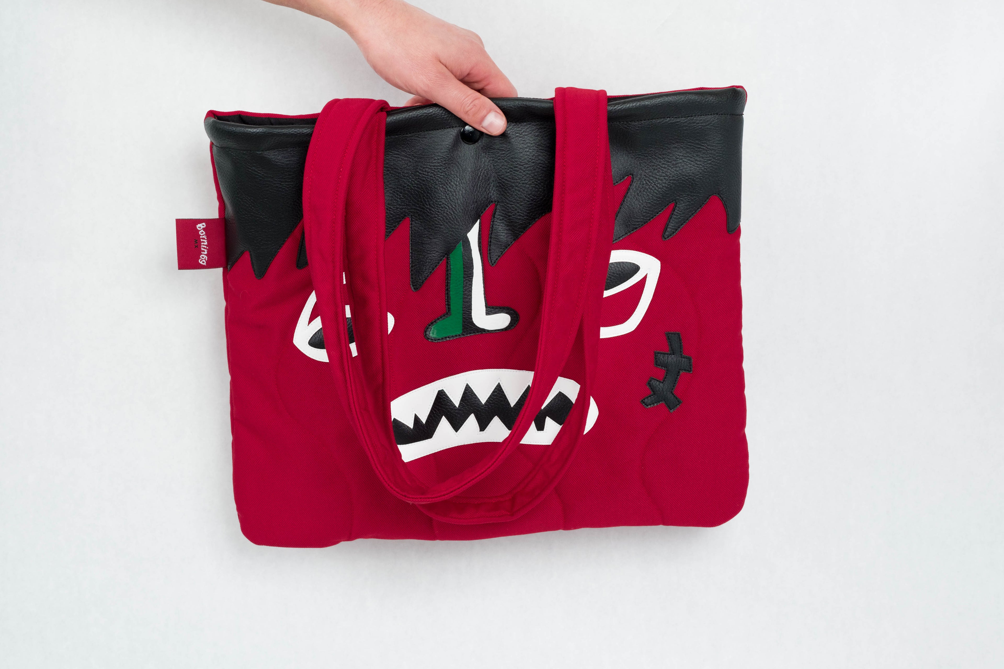 quilted red tote bag diablo BORN IN 69